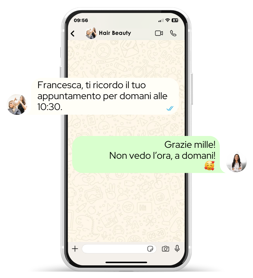 Promemoria automatici whatsapp